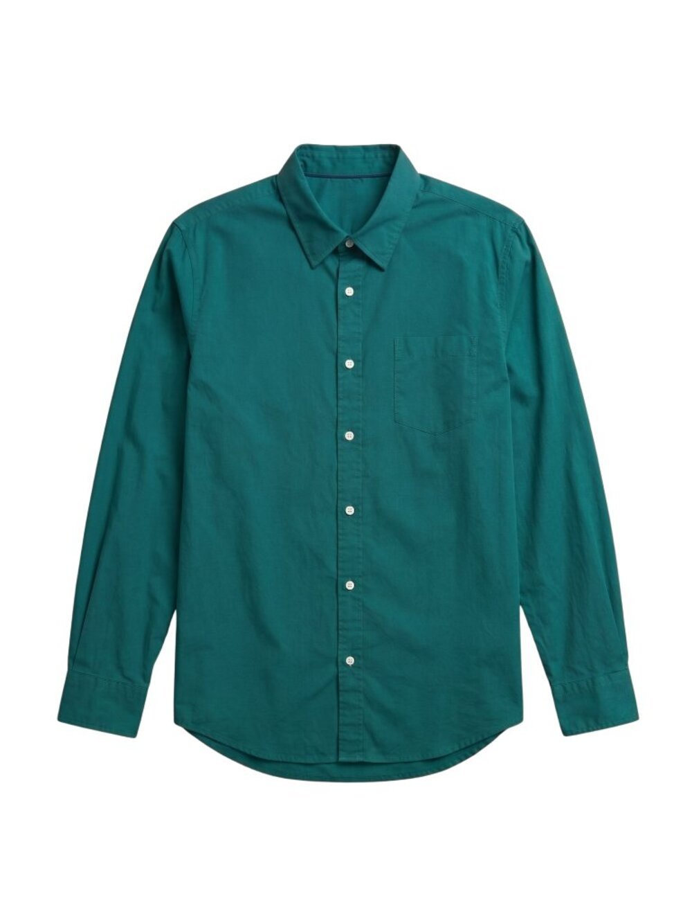 NWT | Amazon Essentials Teal Green Slim-Fit Long Sleeve Button-Up Shirt Large
